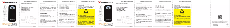 Page 1 de la notice Manuel utilisateur Phoenix Technologies PHPOWERBANK5200+