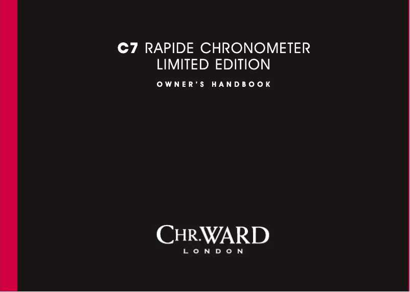 Page n°1 - Manuel utilisateur Christopher Ward C7 Rapide COSC
