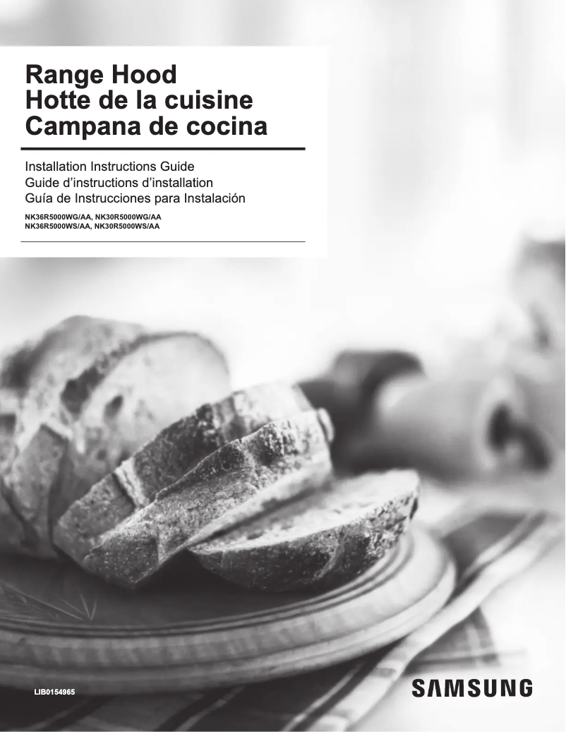 Image de la première page du manuel de l'appareil NK36R5000WS