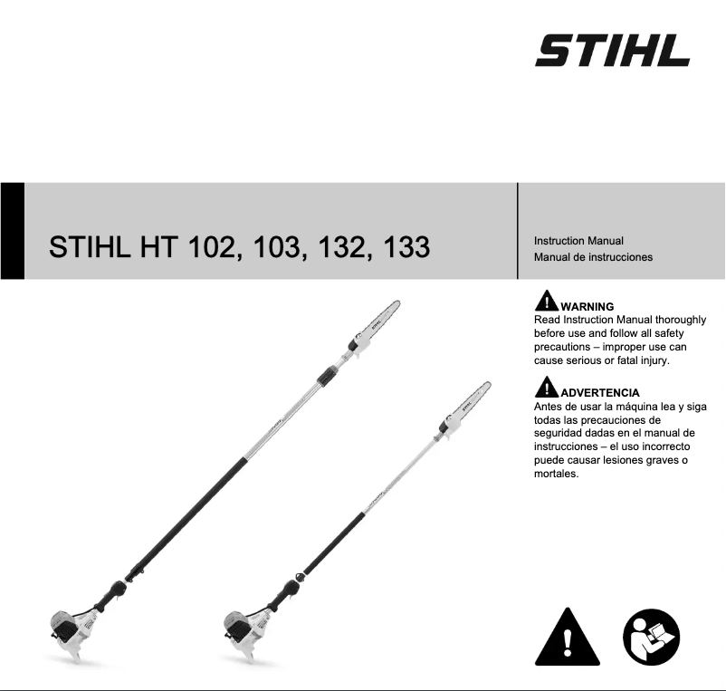 Page 1 de la notice Manuel utilisateur Stihl HT 102