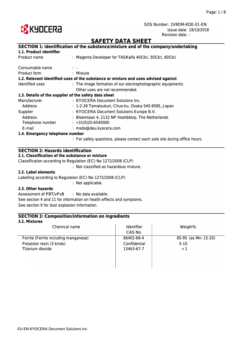 Image de la première page du manuel de l'appareil TASKalfa 4053ci