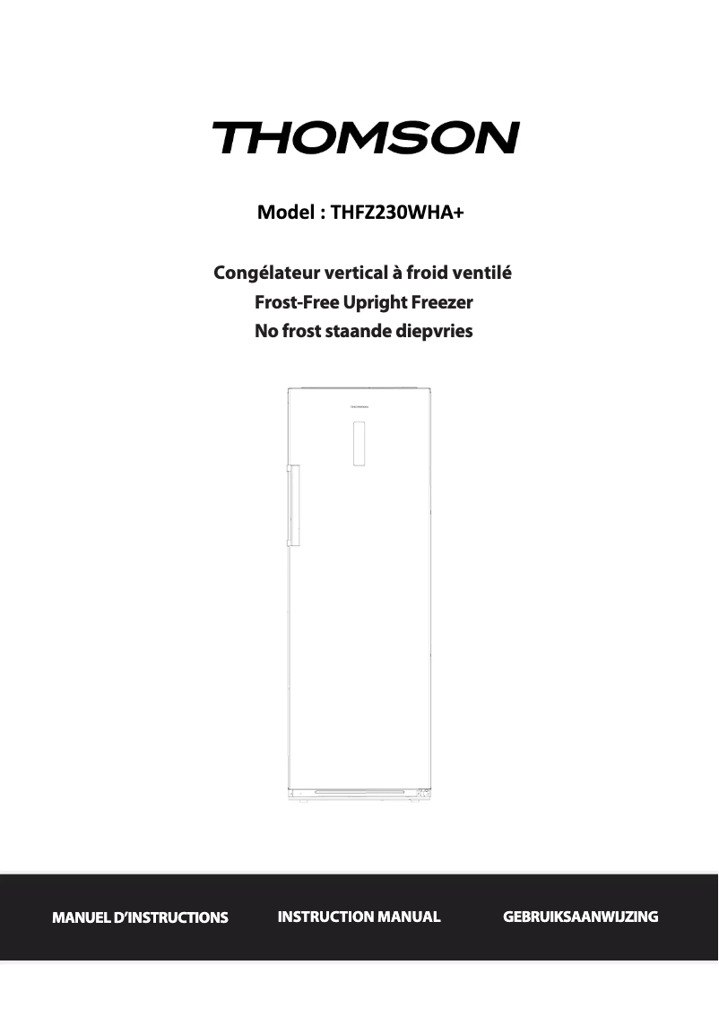 Page n°1 - Manuel utilisateur Thomson THFZ230WHA+