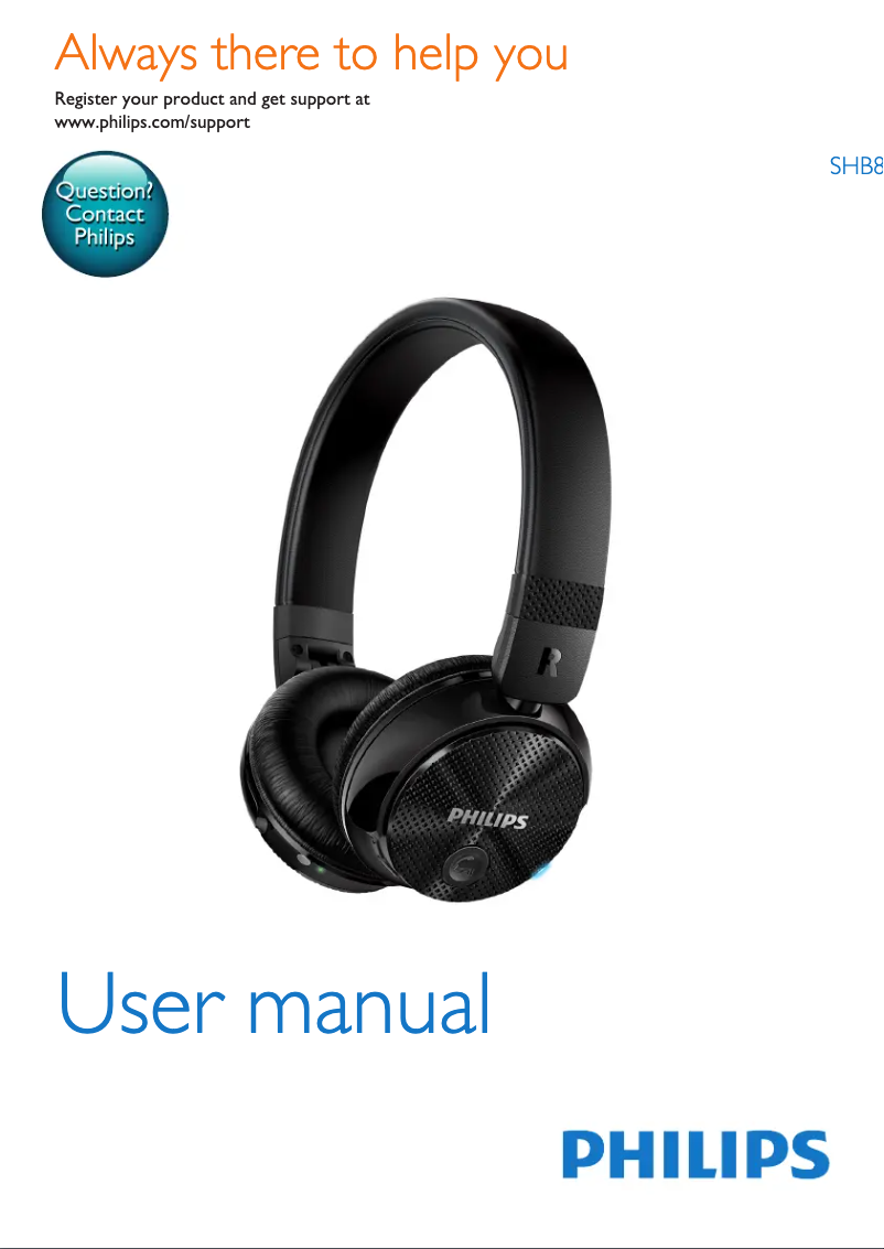 Page n°1 - Manuel utilisateur Philips SHB8750NC