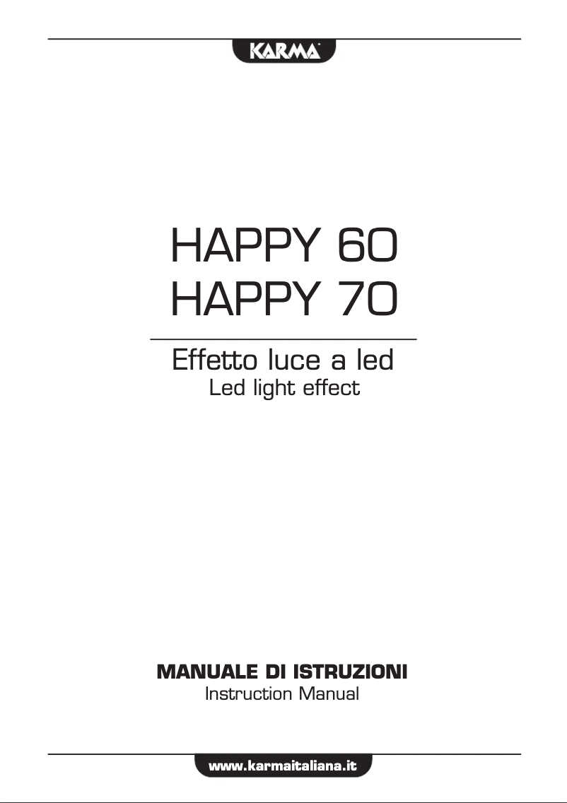 First page image of the manual for HAPPY 60