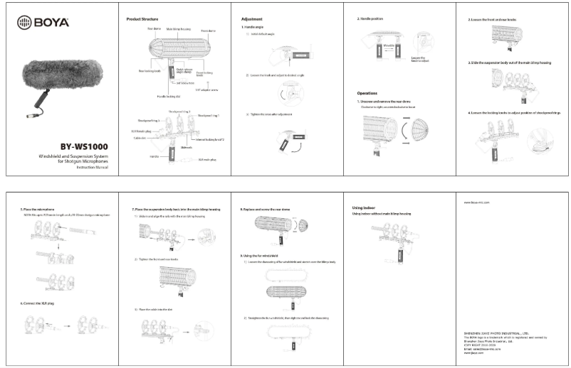 Page n°1 - Manuel utilisateur BOYA BY-WS1000
