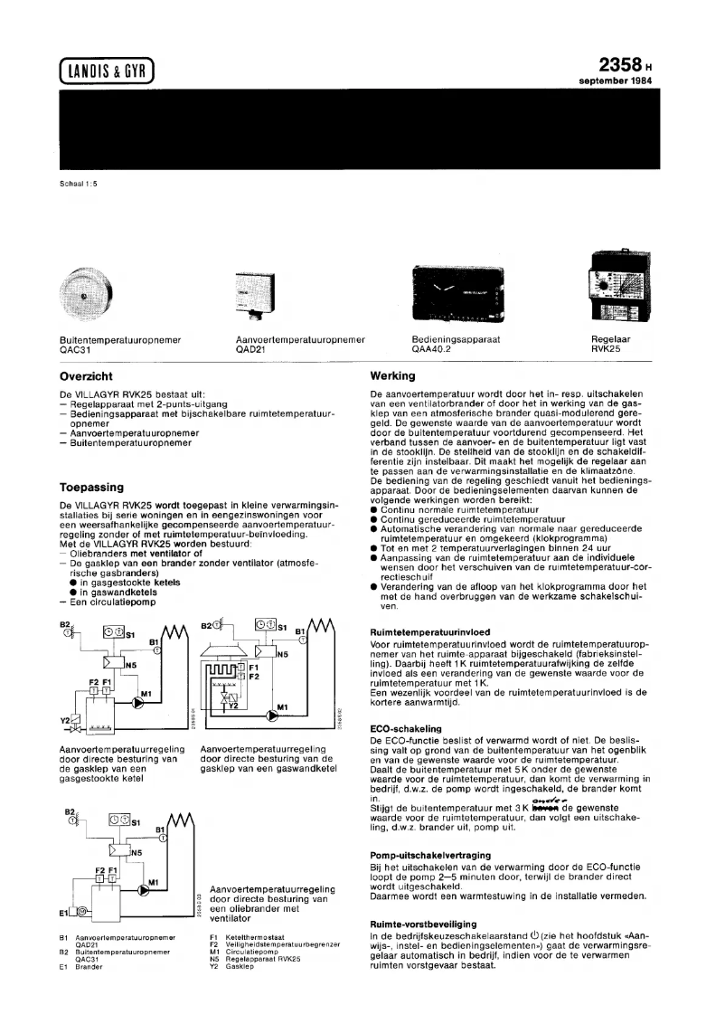 Page 1 de la notice Manuel utilisateur Siemens RVK25