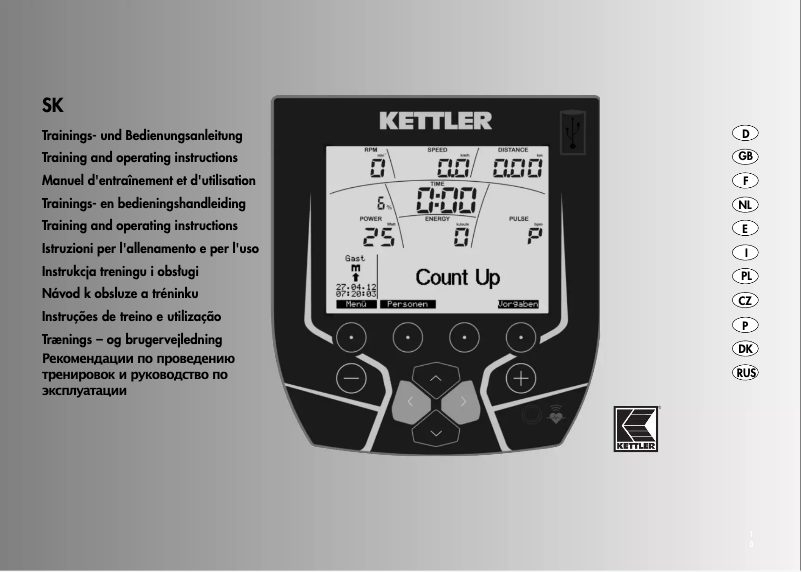 Page n°1 - Manuel utilisateur Kettler Unix EX