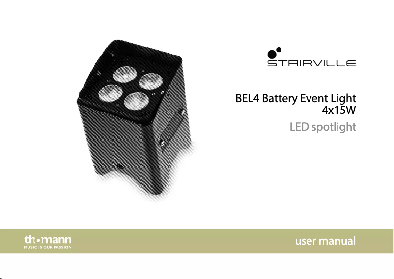 Image de la première page du manuel de l'appareil BEL4 Battery Event Light