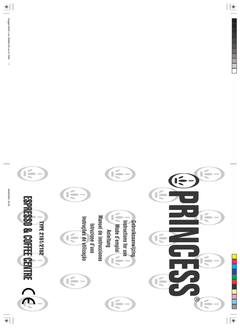 Page n°1 - Manuel utilisateur Princess Espresso & Coffee Centre 2151