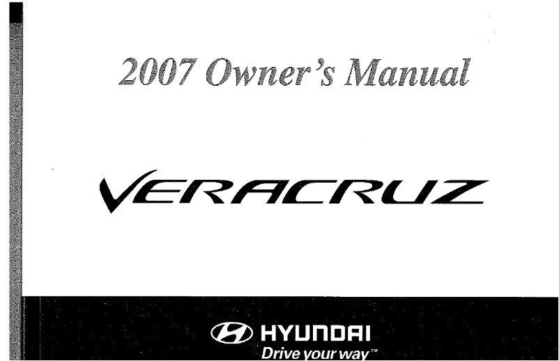 Page 1 de la notice Manuel utilisateur Hyundai Veracruz (2007)