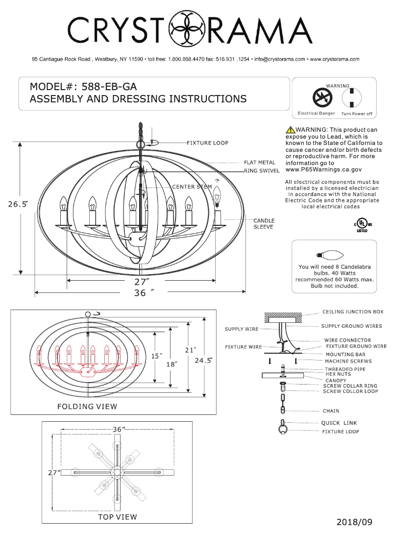 Image de la première page du manuel de l'appareil Luna 588-EB-GA