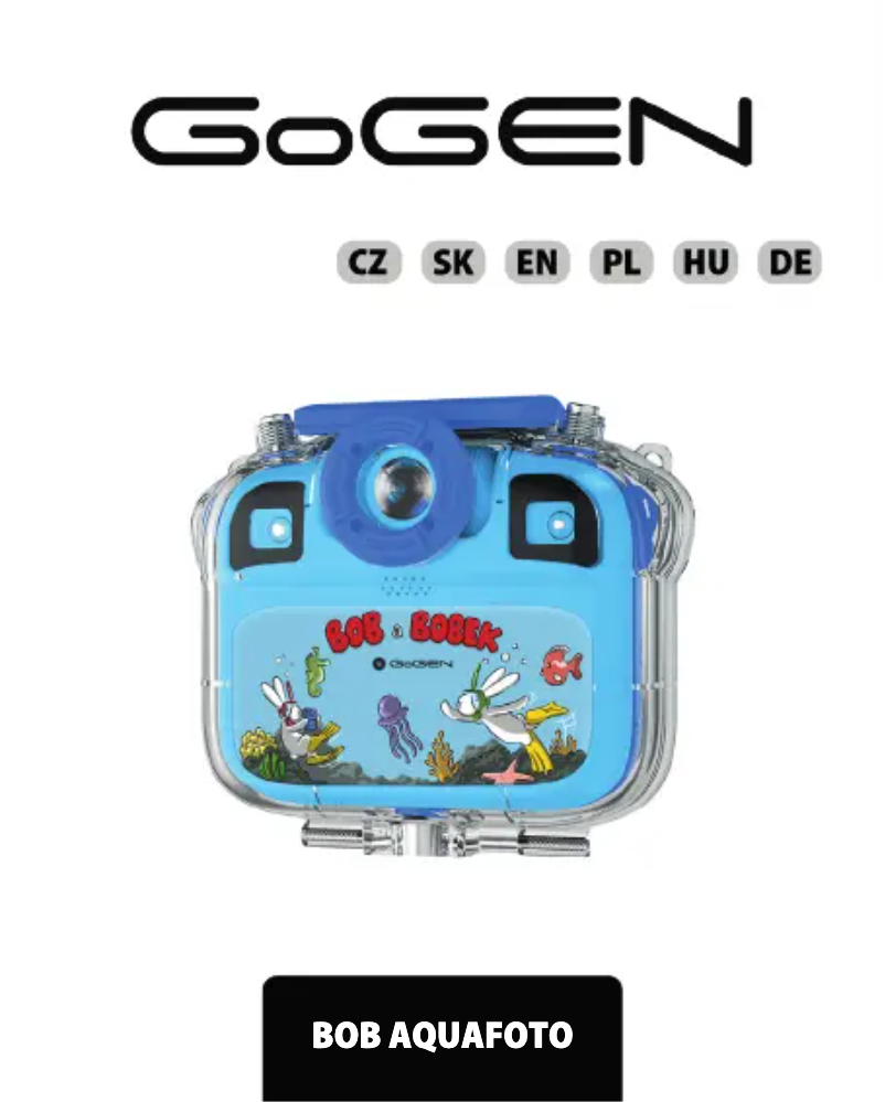Page 1 de la notice Manuel utilisateur GoGen BOB AQUA FOTO