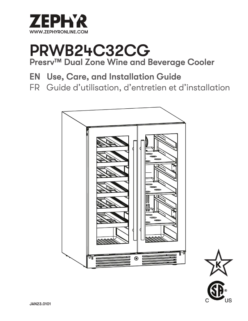 Image de la première page du manuel de l'appareil PRWB24C32CG