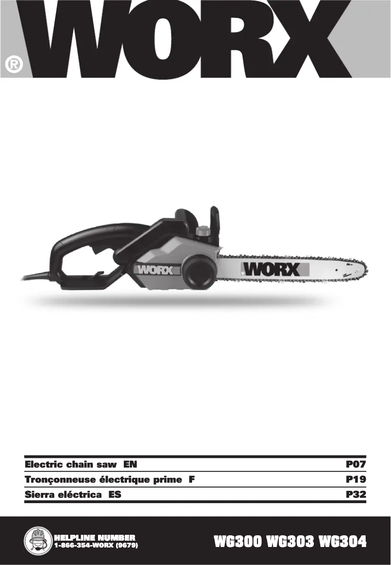Page 1 de la notice Manuel utilisateur Worx WG303