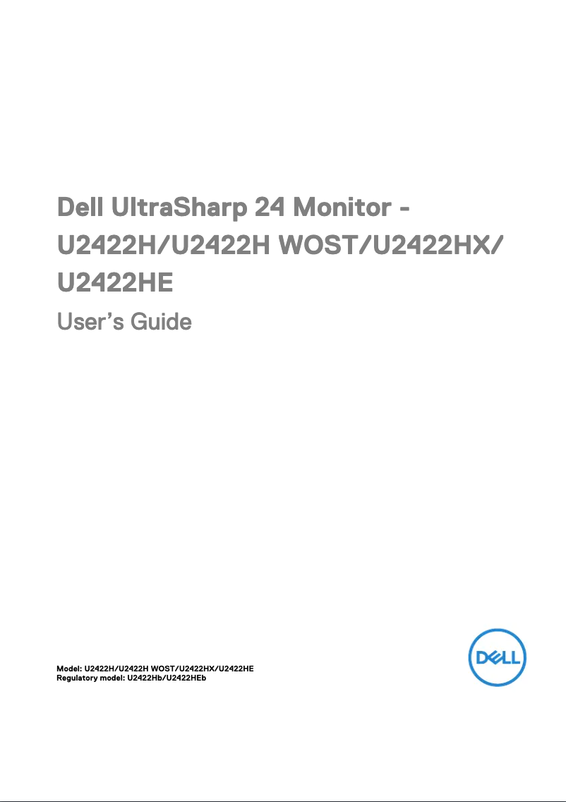 Page 1 de la notice Manuel utilisateur Dell UltraSharp U2422HE