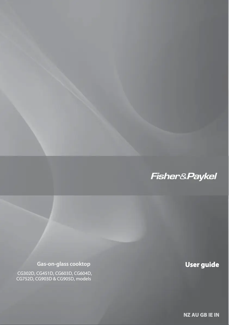 Page 1 de la notice Manuel utilisateur Fisher & Paykel CG604DNGGB1