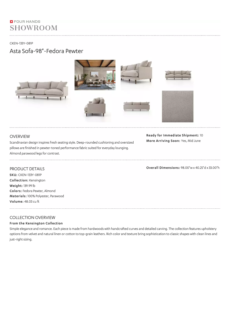 Page 1 de la notice Manuel utilisateur Four Hands CKEN-133Y-081P