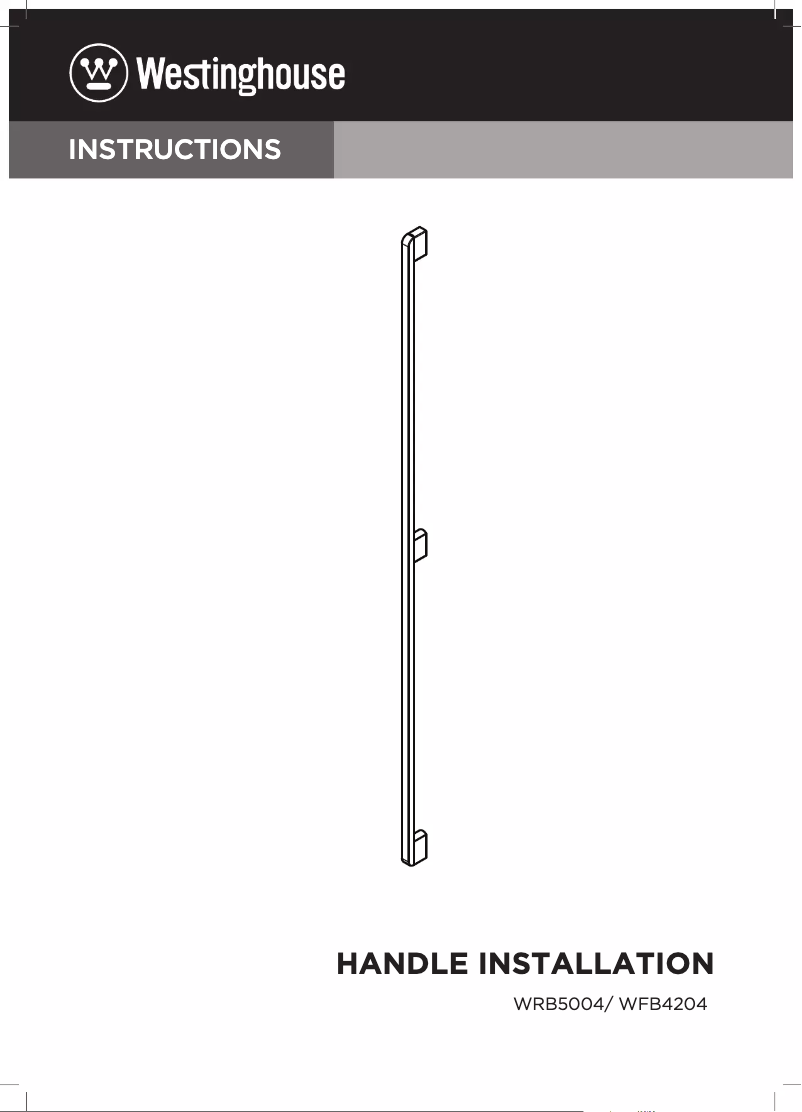 Page 1 de la notice Guide d'installation Westinghouse WFB4204WC