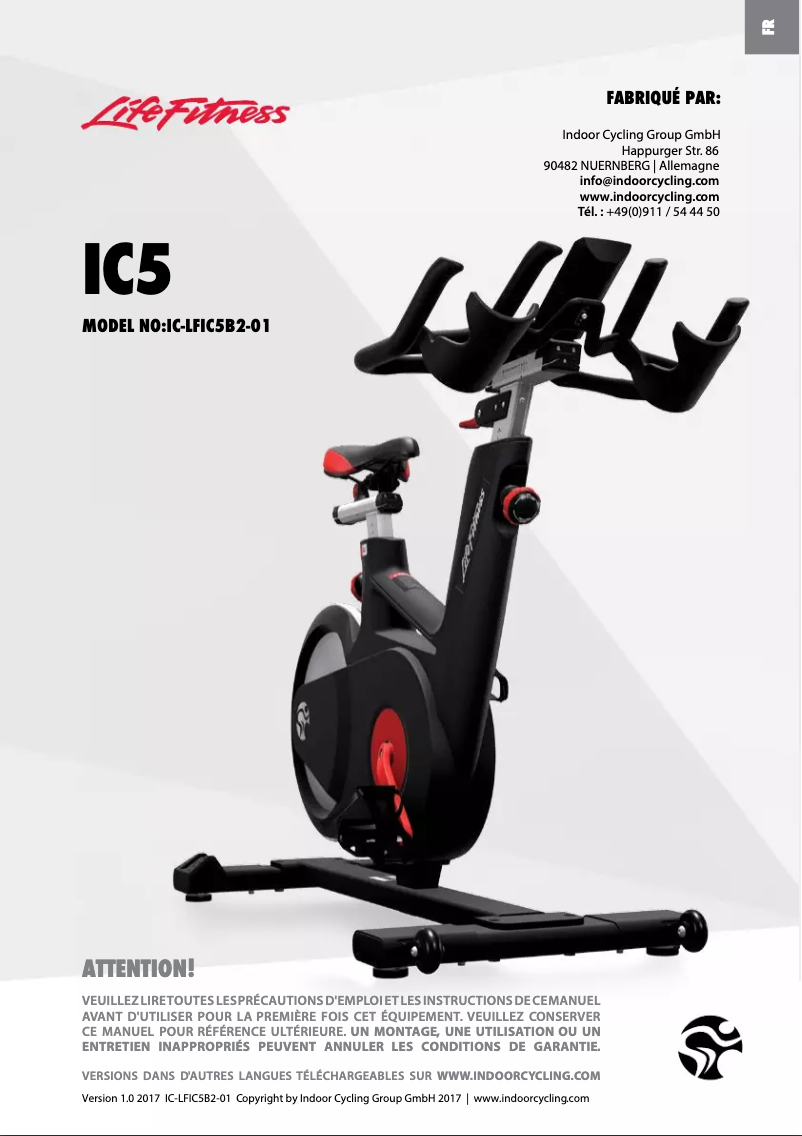 Página 1 del manual Manual de usuario Life Fitness IC5