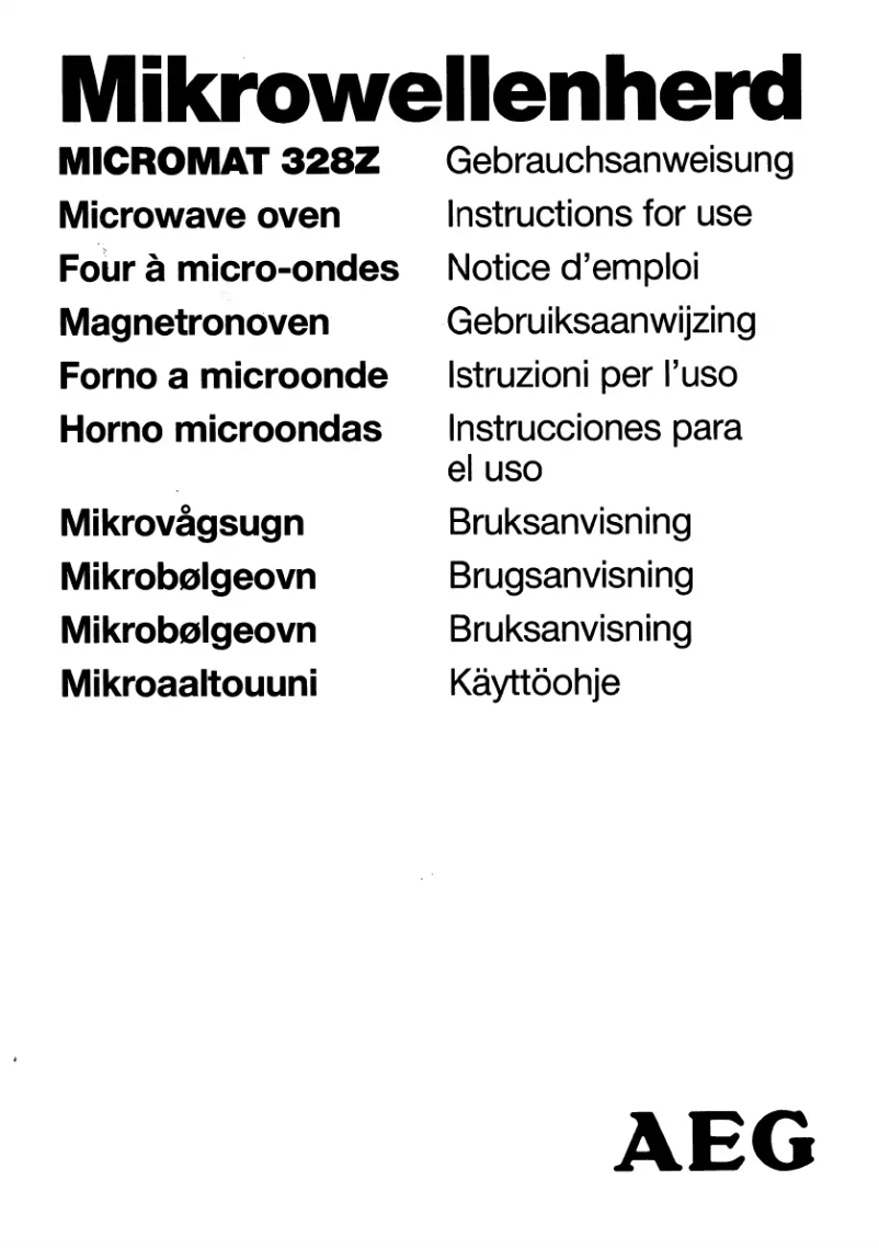 Imagen de la primera página del manual del dispositivo Micromat 328Z