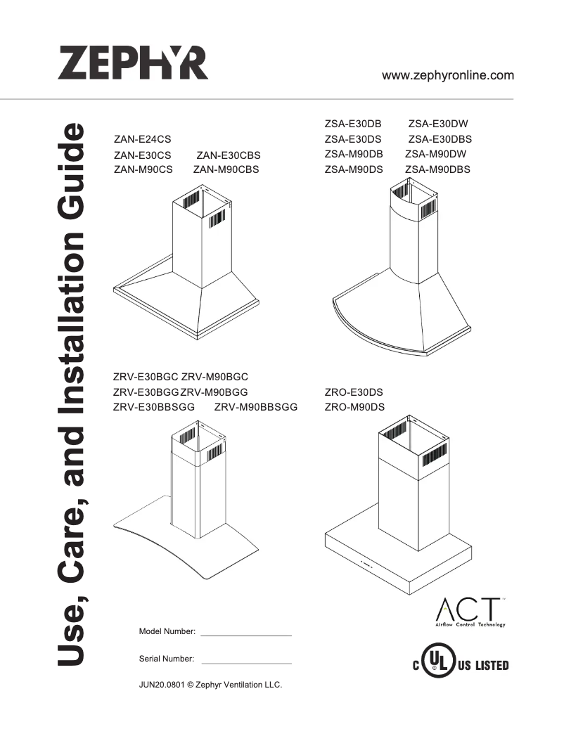 Page 1 de la notice Guide d'installation Zephyr ZSA-E30DB