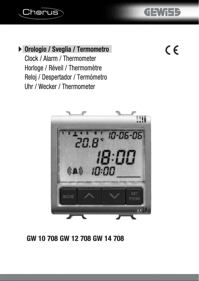 Page 1 de la notice Manuel utilisateur Gewiss GW12708