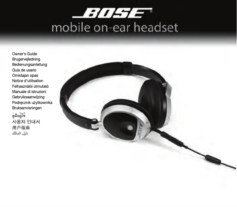 Page 1 de la notice Manuel utilisateur Bose Mobile on-ear