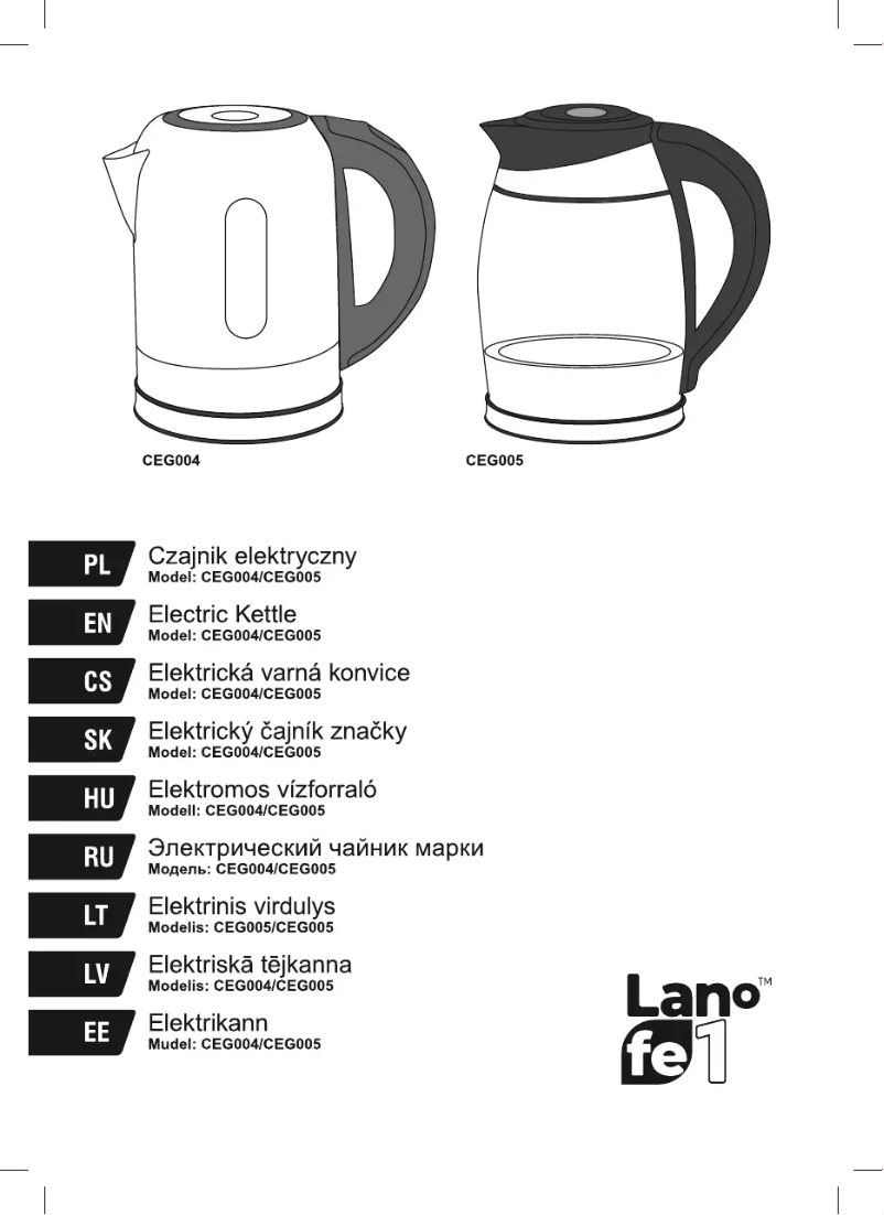 Page 1 de la notice Manuel utilisateur Lafe CEG005