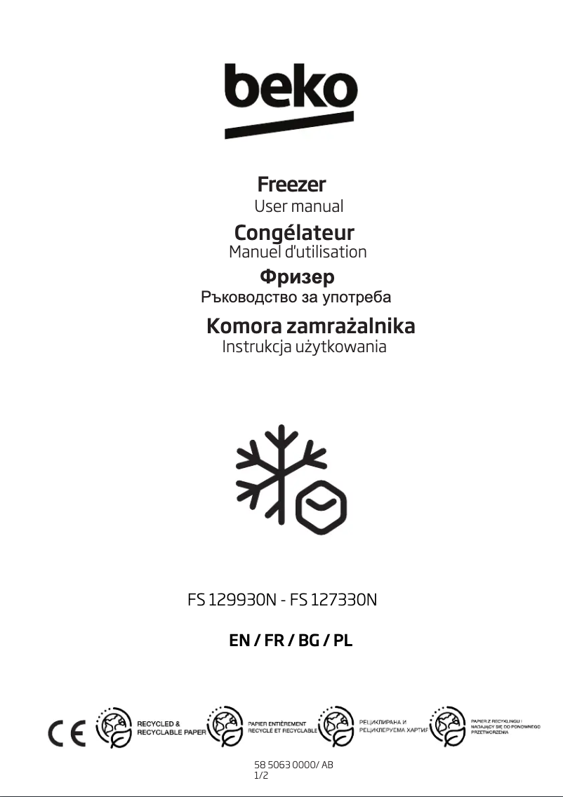 Image de la première page du manuel de l'appareil FS127330N