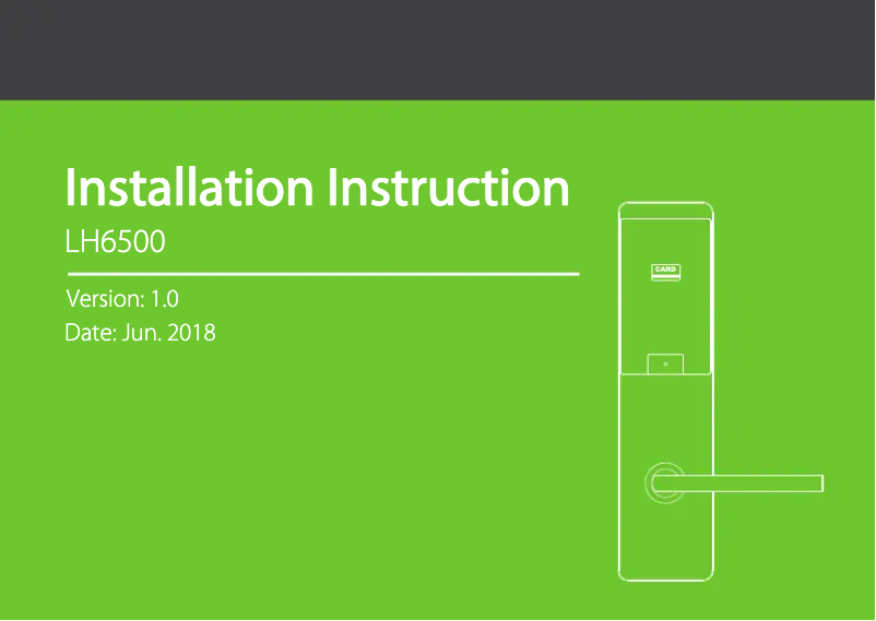 Page 1 de la notice Guide d'installation ZKTeco LH6500