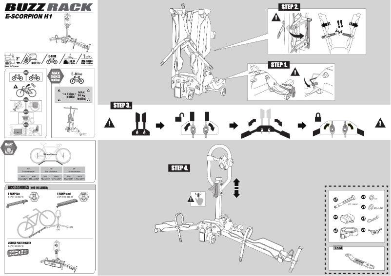 Page 1 de la notice Manuel utilisateur Buzz Rack E-Scorpion H1