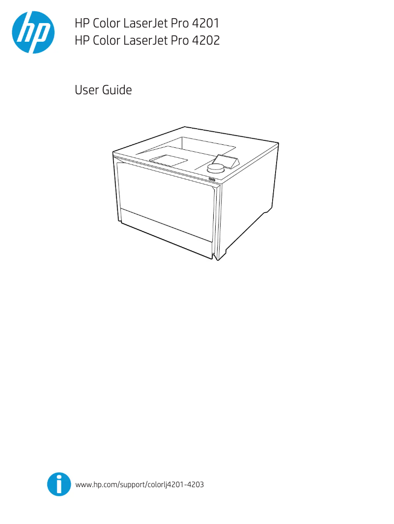 Page 1 de la notice Manuel utilisateur HP Color LaserJet Pro 4202dw