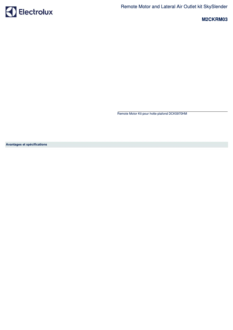 Page n°1 - Manuel utilisateur AEG M2CKRM03