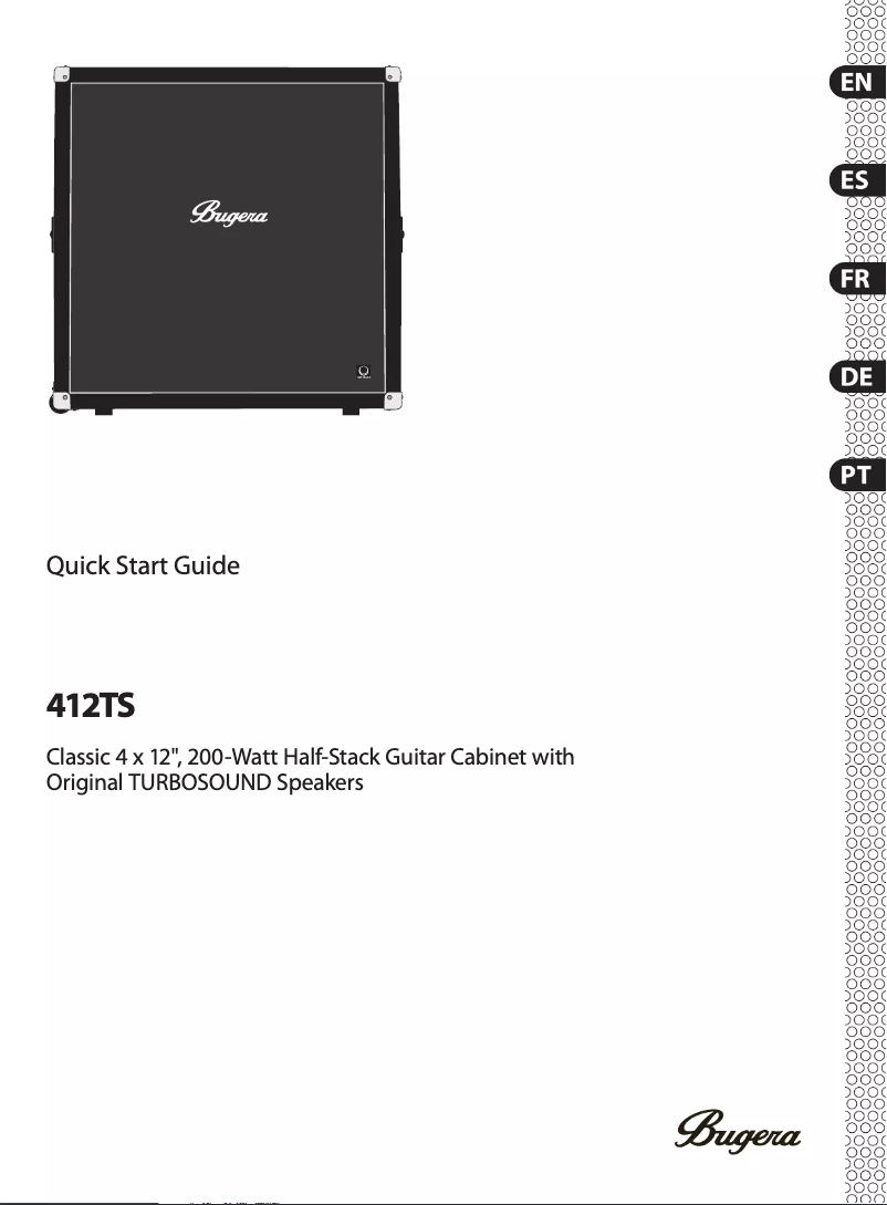 Page n°1 - Guide de démarrage rapide Bugera 412TS