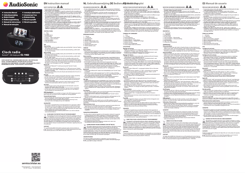 Page n°1 - Manuel utilisateur TriStar CL-1462