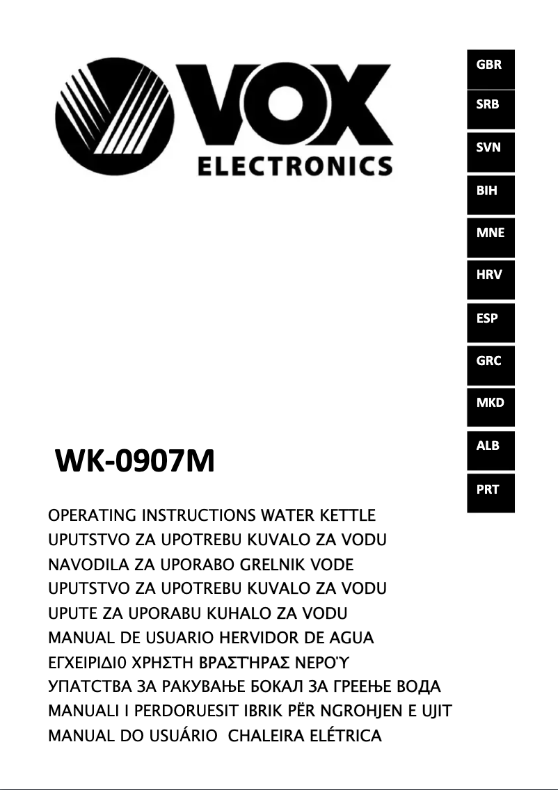 Image de la première page du manuel de l'appareil WK 0907 M