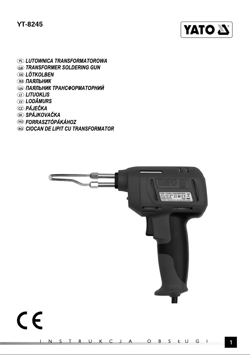 Image de la première page du manuel de l'appareil YT-8245