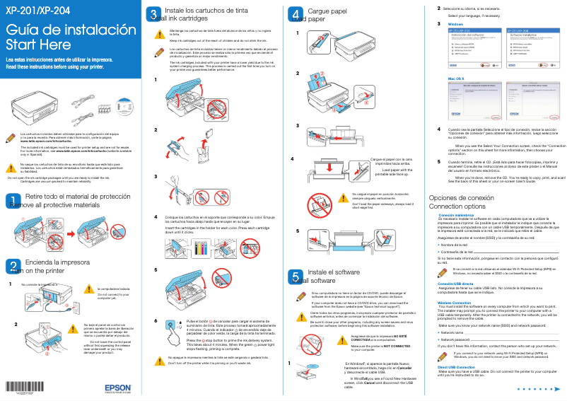 Página 1 del manual Manual de usuario Epson Expression XP-201