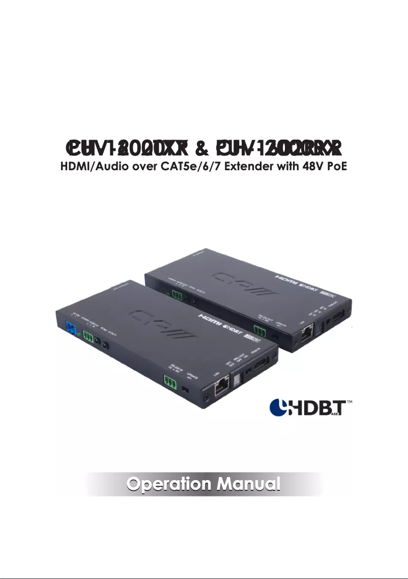 Image de la première page du manuel de l'appareil PUV-2000RX