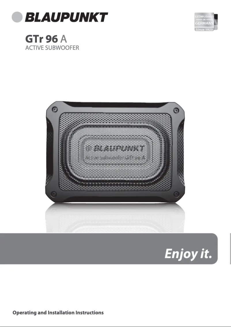 Imagen de la primera página del manual del dispositivo GTr 96 A