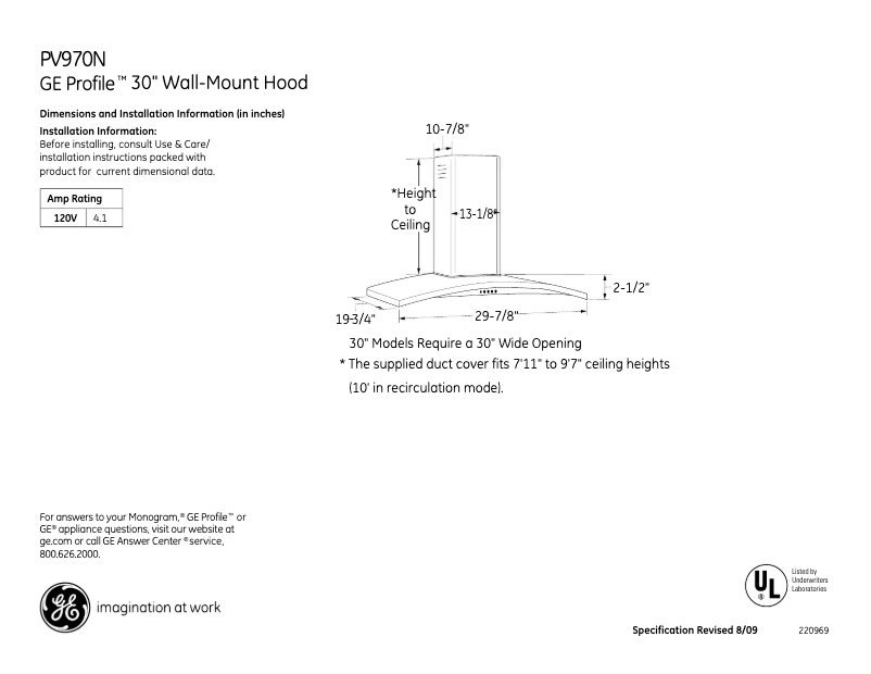 Image de la première page du manuel de l'appareil Profile PV970NSS
