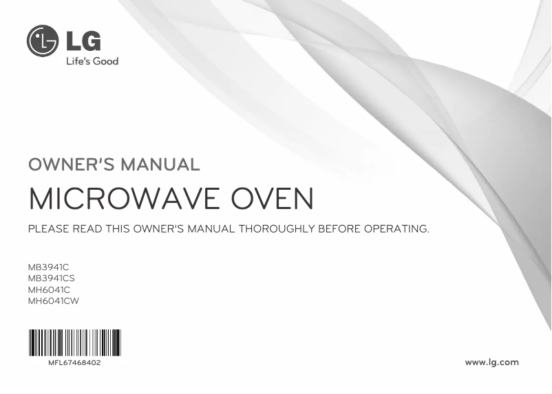 Page n°1 - Manuel utilisateur LG MB3941C