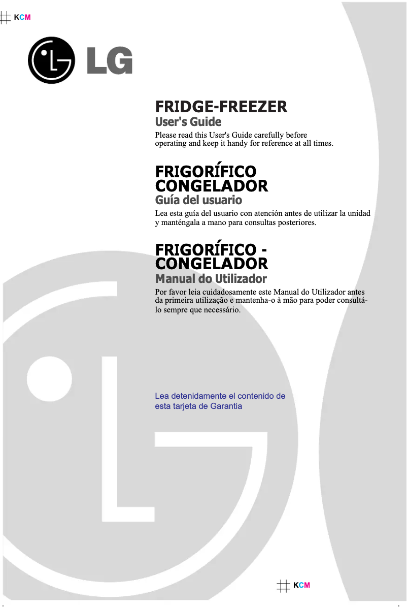 Page 1 de la notice Manuel utilisateur LG GR-4294LN