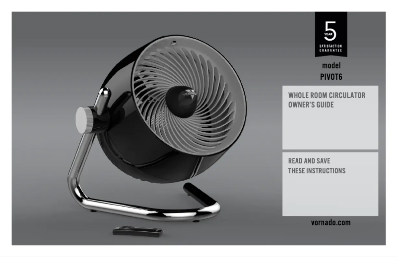 Página 1 del manual Manual de usuario Vornado PIVOT6