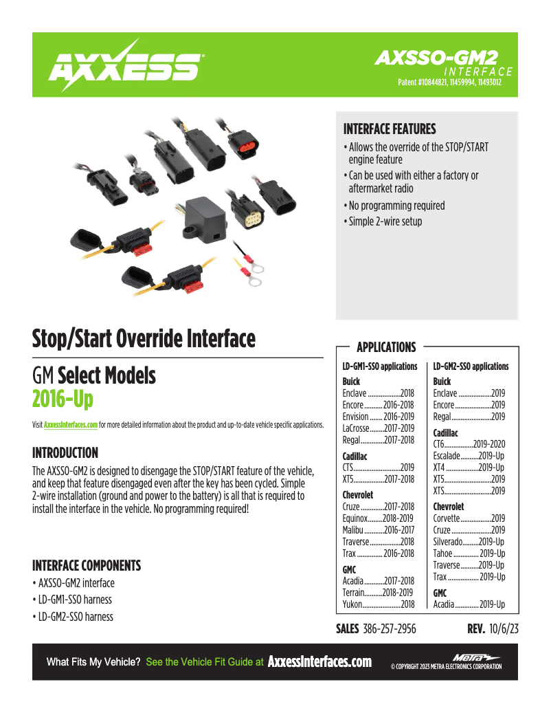 Página 1 del manual Ficha técnica AXESS AXSSO-GM2