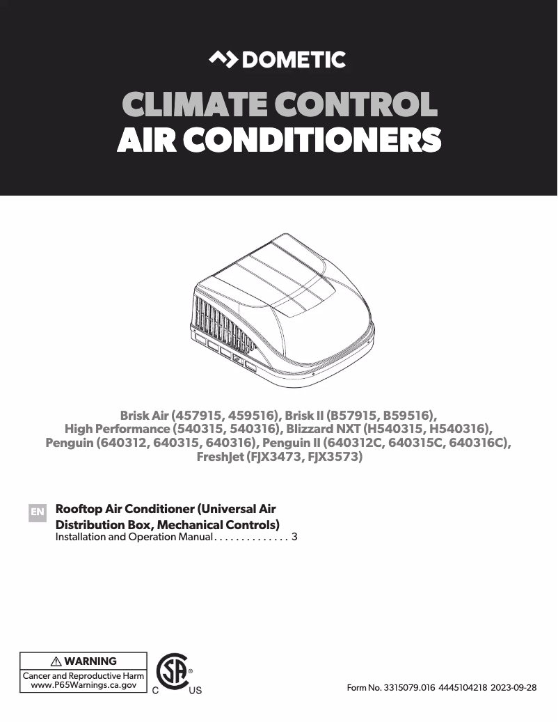 Image de la première page du manuel de l'appareil Penguin II 13.5K