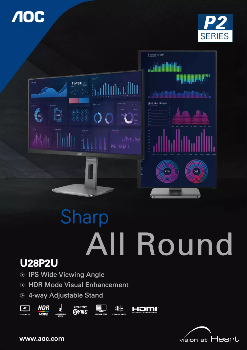 Page 1 de la notice Brochure AOC U28P2U