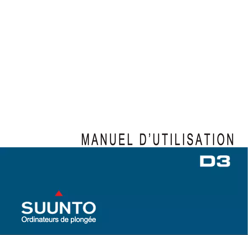 Page 1 de la notice Manuel utilisateur Suunto D3