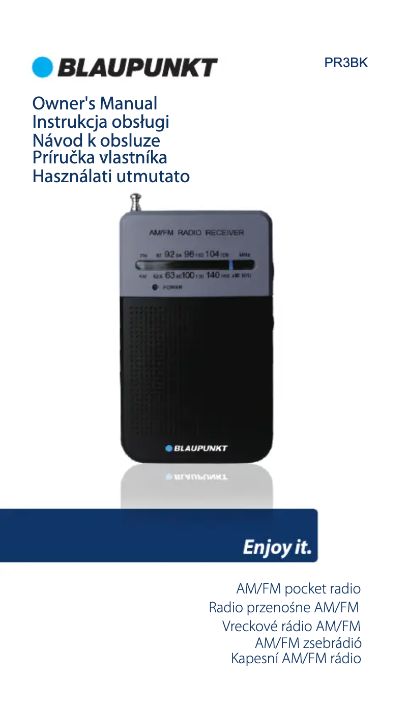 Página 1 del manual Manual de usuario Blaupunkt PR3BK