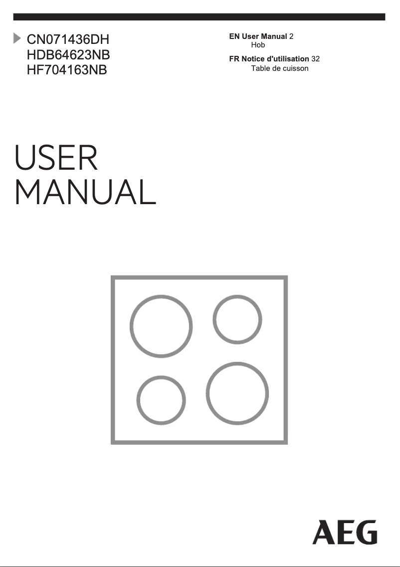 Image de la première page du manuel de l'appareil HDB64623NB